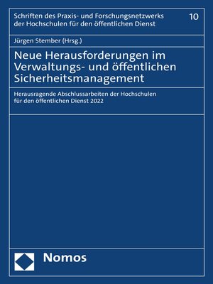 cover image of Neue Herausforderungen im Verwaltungs- und öffentlichen Sicherheitsmanagement